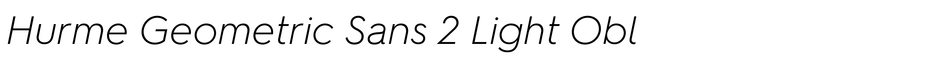 Hurme Geometric Sans 2 Light Obl